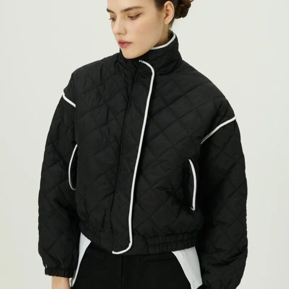 Storets Boa Quilted Bomber Jacket S/M - Picture 3 of 16
